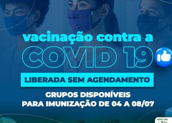 Paulínia – Grupos disponíveis para imunização de 04 a 08 de julho