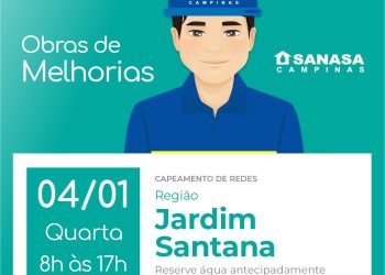 Sanasa – Fornecimento Interrompido dia 04/01/202