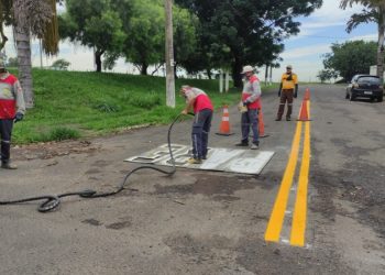 Hortolândia –  Prefeitura reforça sinalização de solo entre o Jd. Rosolém e o Jd. Adelaide