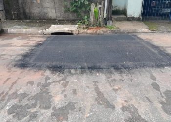 Louveira – Prefeitura faz operação tapa-buraco no Bairro Sagrado Coração de Jesus, Estrada Hugo Picchi e R. Dalvo Martins Cruz
