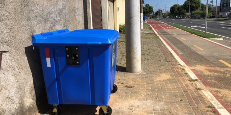 Hortolândia – Prefeitura avança com instalação de contêineres azuis nas principais avenidas