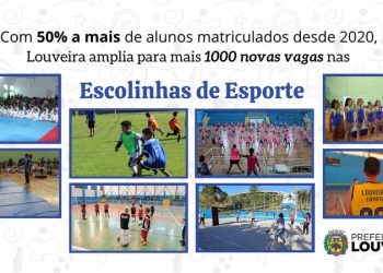 Louveira – Prefeitura de Louveira abre nesta segunda-feira (26) as inscrições para 1000 novas vagas nas Escolinhas de Esporte