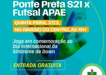 Paulínia – CMDPD promove amistoso especial entre APAE e Ponte Preta